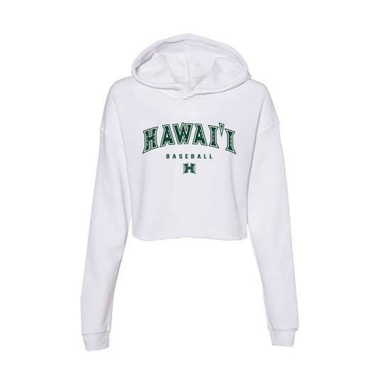 Hawaii - NCAA Baseball : Joshua Surigao - Women's Crop Fleece Hoodie-0