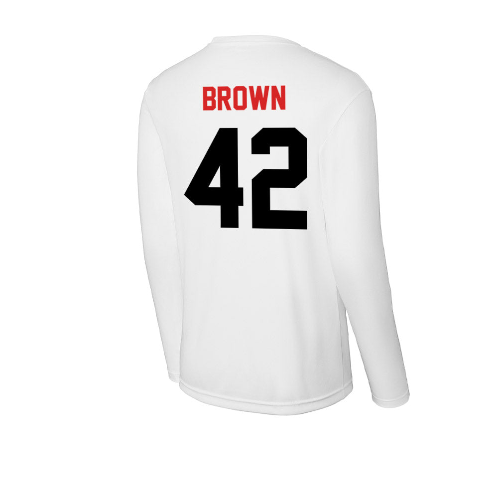Davidson - NCAA Football : Dallas Brown - Activewear Long Sleeve T-Shirt-1