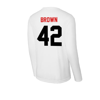Davidson - NCAA Football : Dallas Brown - Activewear Long Sleeve T-Shirt-1