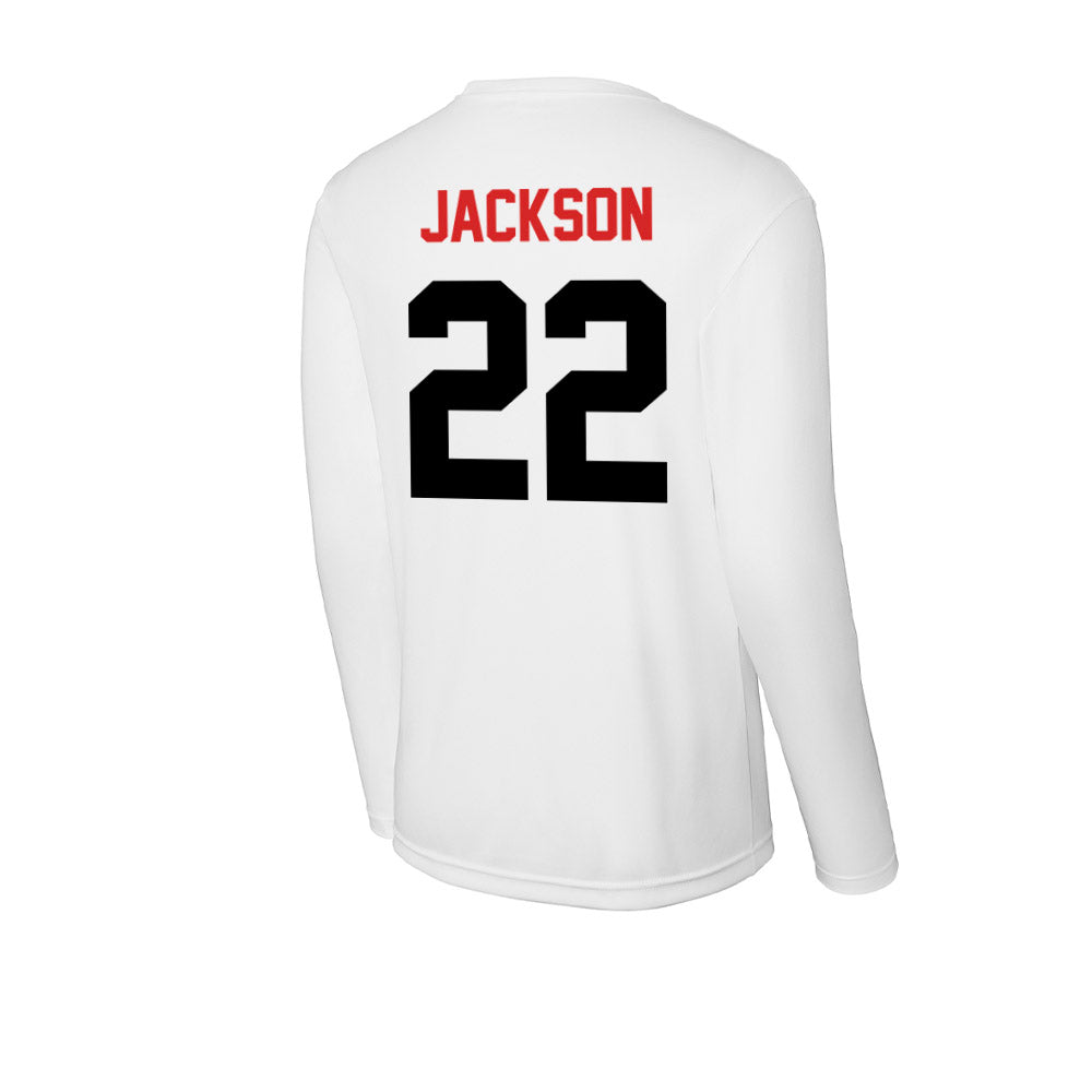 Davidson - NCAA Women's Basketball : Sylvie Jackson - Activewear Long Sleeve T-Shirt-1