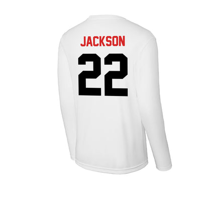 Davidson - NCAA Women's Basketball : Sylvie Jackson - Activewear Long Sleeve T-Shirt-1
