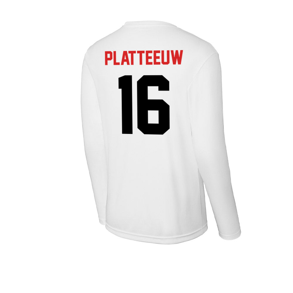 Davidson - NCAA Men's Basketball : Ian Platteeuw - Activewear Long Sleeve T-Shirt-1