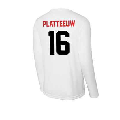Davidson - NCAA Men's Basketball : Ian Platteeuw - Activewear Long Sleeve T-Shirt-1