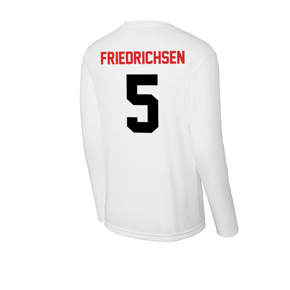Davidson - NCAA Men's Basketball : Parker Friedrichsen - Activewear Long Sleeve T-Shirt-1