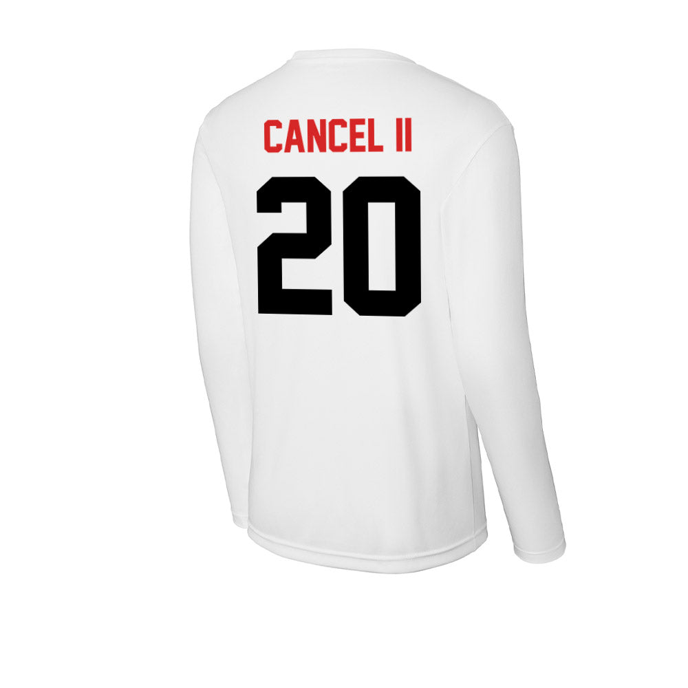Davidson - NCAA Football : Quinton Cancel II - Activewear Long Sleeve T-Shirt-1