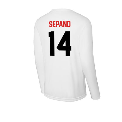 Davidson - NCAA Football : Isaiah Sepand - Activewear Long Sleeve T-Shirt-1