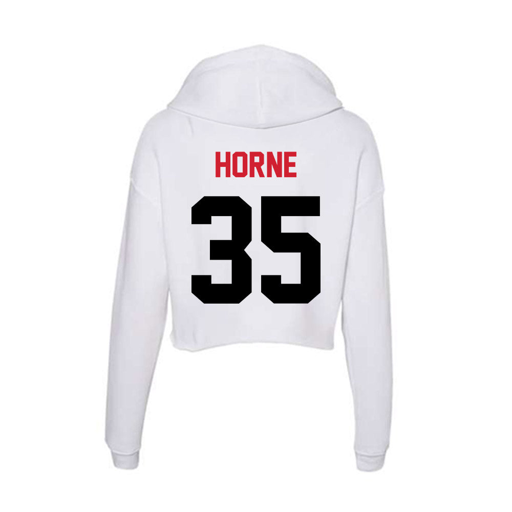 Arkansas State - NCAA Football : Jerry Horne - Women's Crop Fleece Hoodie-1