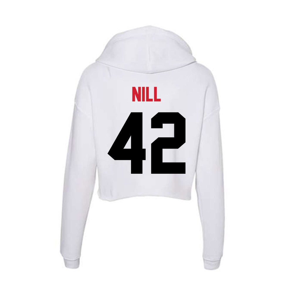 Arkansas State - NCAA Football : Kyle Nill - Women's Crop Fleece Hoodie-1