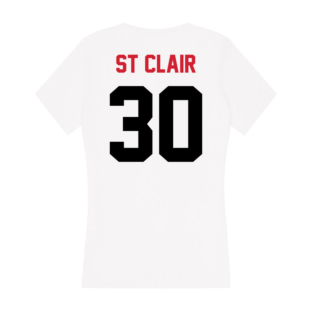 Arkansas State - NCAA Men's Basketball : Jacob St Clair - Women's V-Neck T-Shirt-1