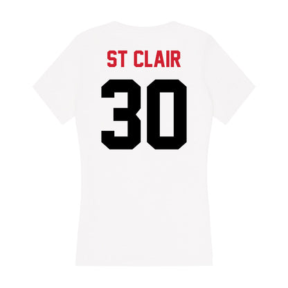 Arkansas State - NCAA Men's Basketball : Jacob St Clair - Women's V-Neck T-Shirt-1