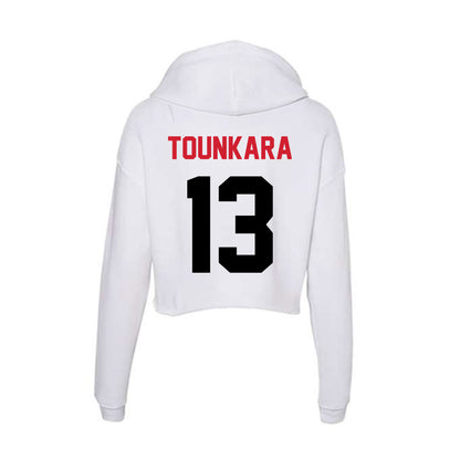 Arkansas State - NCAA Men's Basketball : Aly Tounkara - Women's Crop Fleece Hoodie-1
