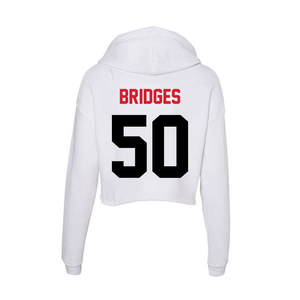 Arkansas State - NCAA Football : Landon Bridges - Women's Crop Fleece Hoodie-1
