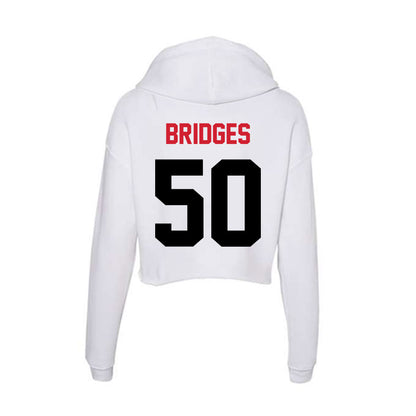 Arkansas State - NCAA Football : Landon Bridges - Women's Crop Fleece Hoodie-1