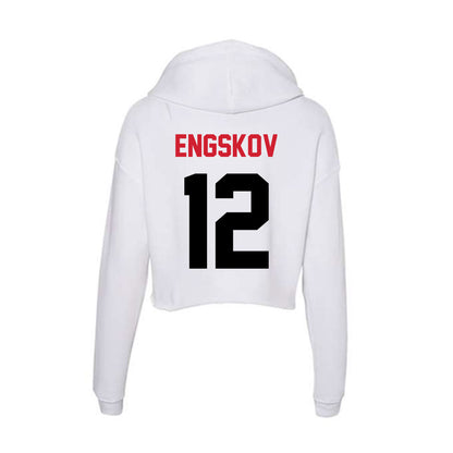 Arkansas State - NCAA Baseball : Patrick Engskov - Women's Crop Fleece Hoodie-1