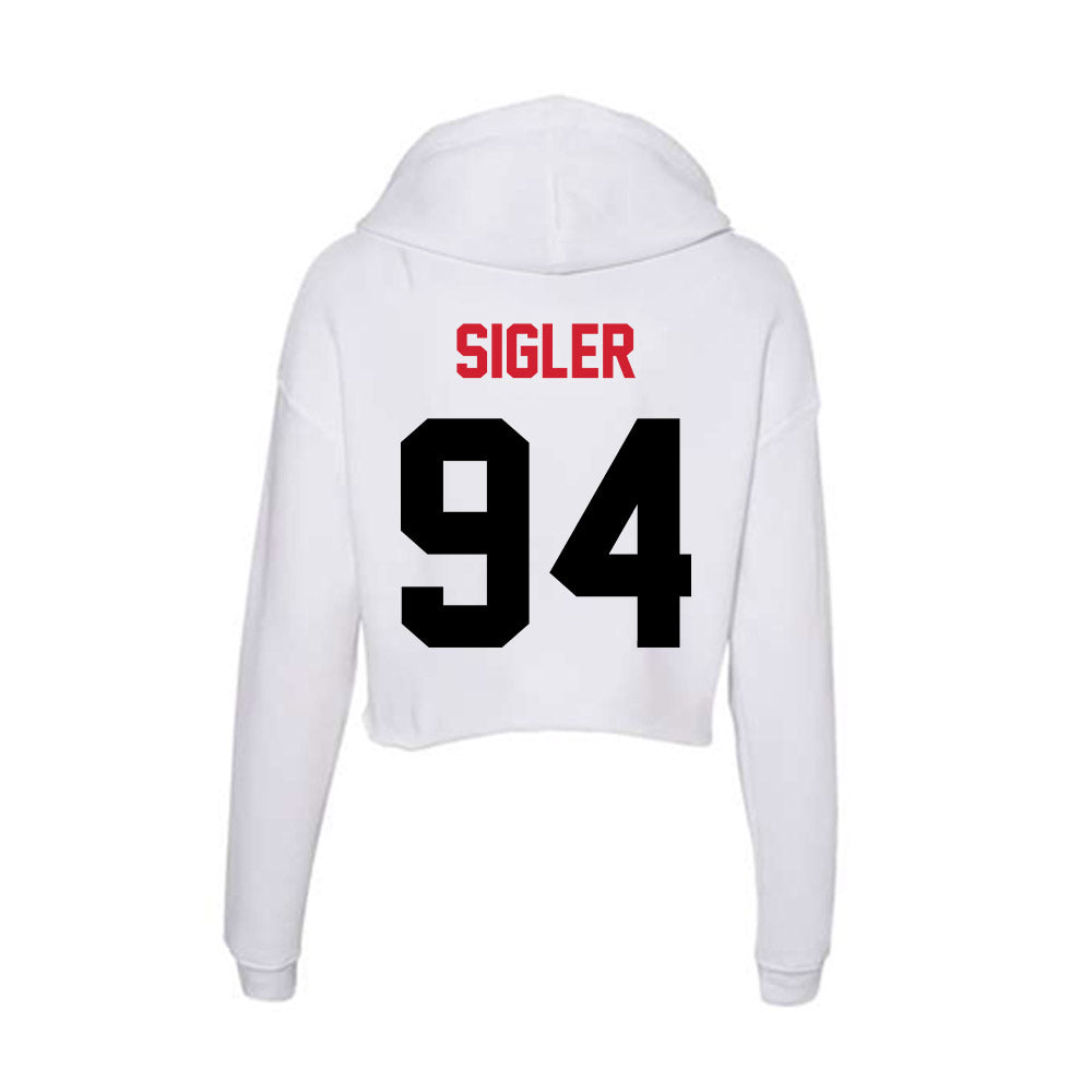 Arkansas State - NCAA Football : Cody Sigler - Women's Crop Fleece Hoodie-1