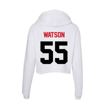 Arkansas State - NCAA Football : Aleric Watson - Women's Crop Fleece Hoodie-1