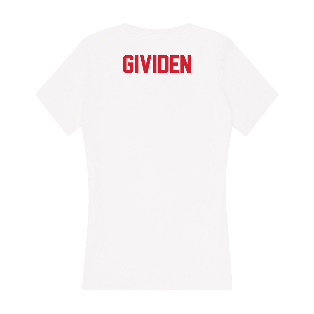 Arkansas State - NCAA Women's Cross Country : Veronique Gividen - Women's V-Neck T-Shirt-1