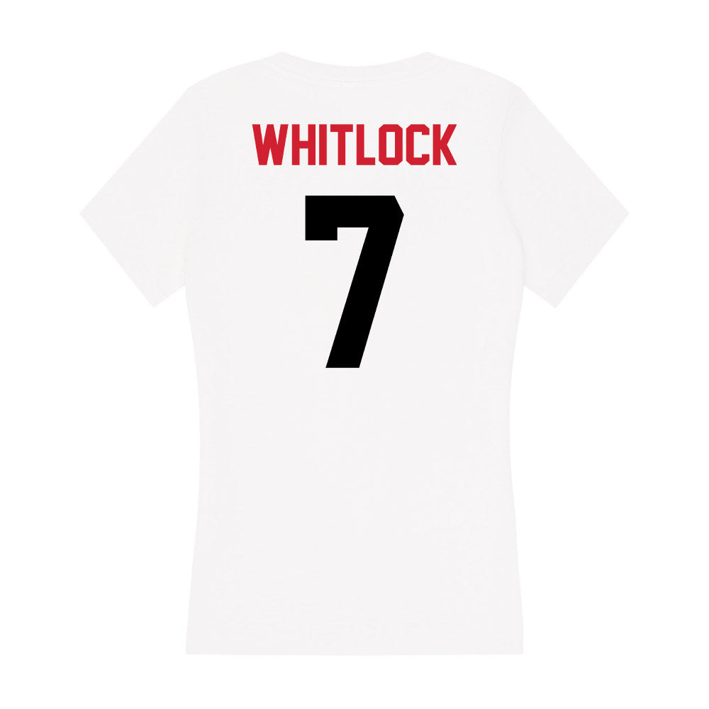Arkansas State - NCAA Women's Volleyball : Kaitlin Whitlock - Women's V-Neck T-Shirt-1