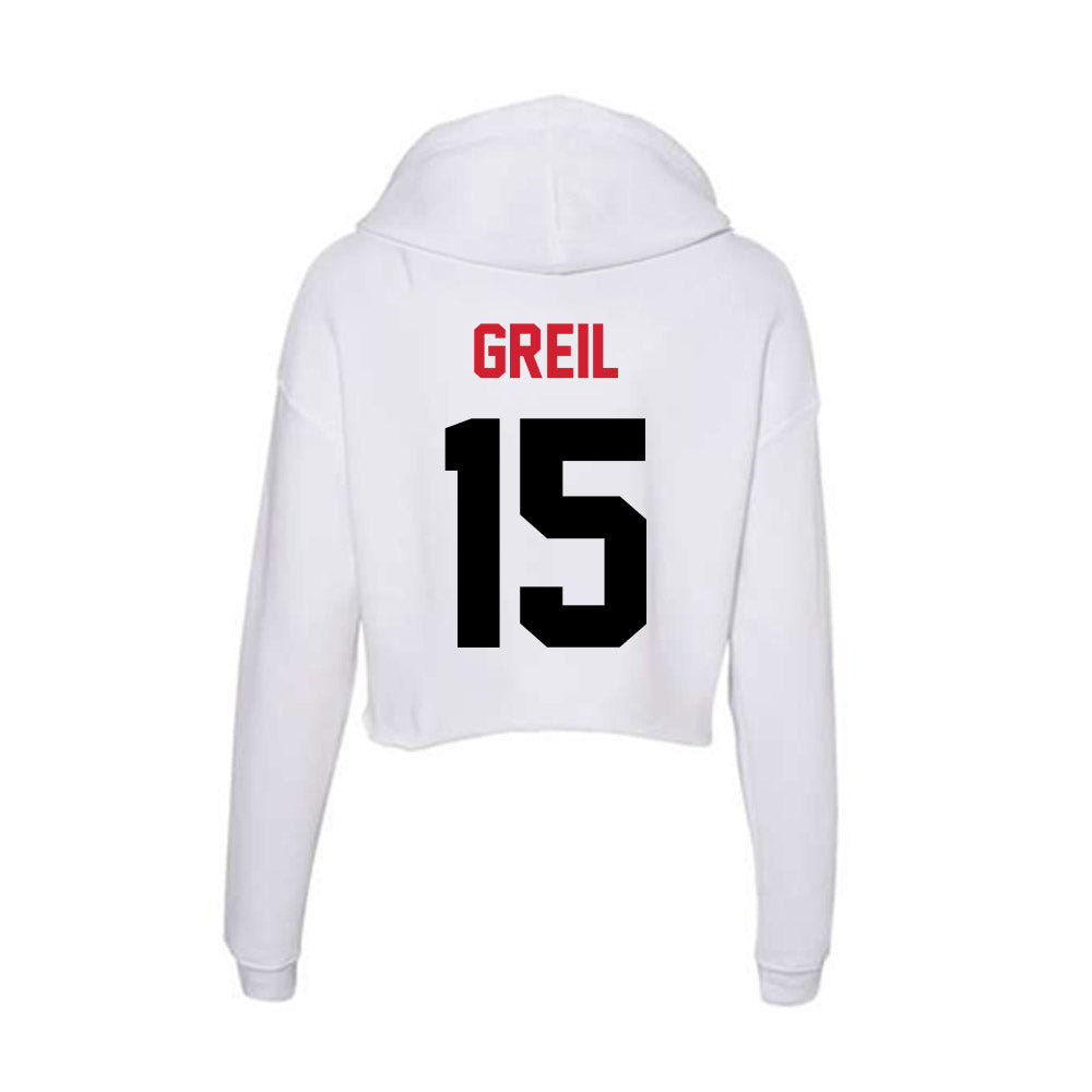 Arkansas State - NCAA Football : Brandon Greil - Women's Crop Fleece Hoodie-1