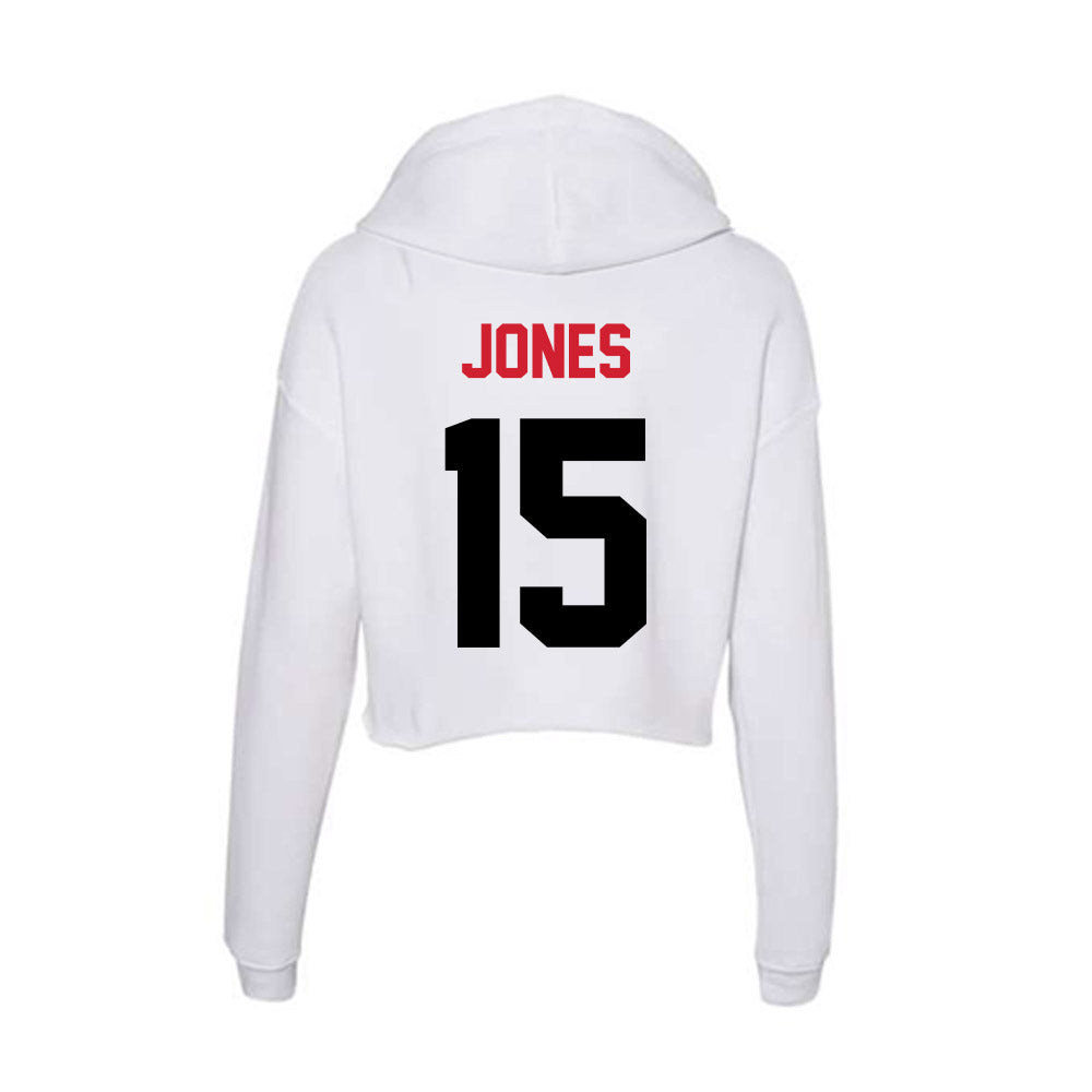 Arkansas State - NCAA Football : Andrew Jones - Women's Crop Fleece Hoodie-1