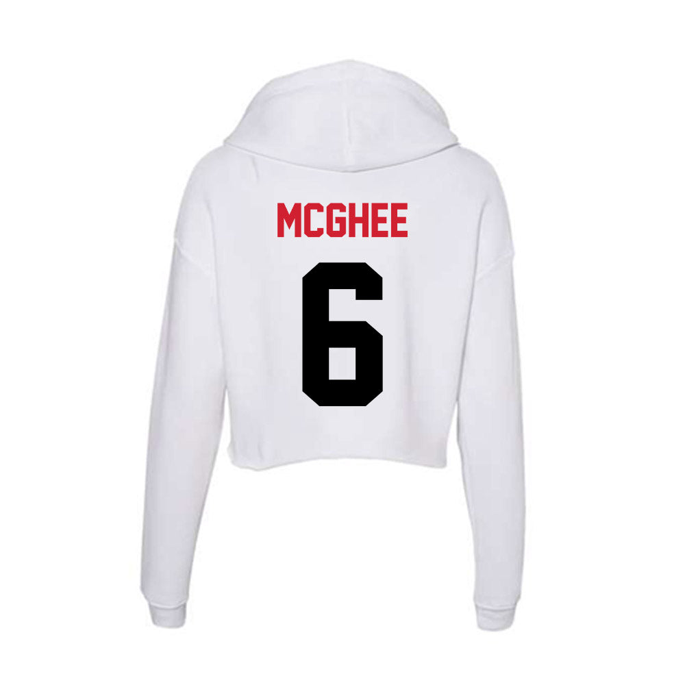 Arkansas State - NCAA Football : AG McGhee - Women's Crop Fleece Hoodie-1