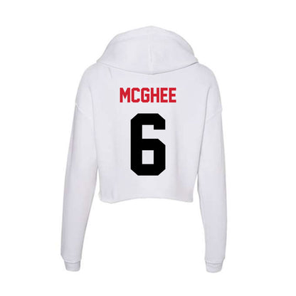 Arkansas State - NCAA Football : AG McGhee - Women's Crop Fleece Hoodie-1