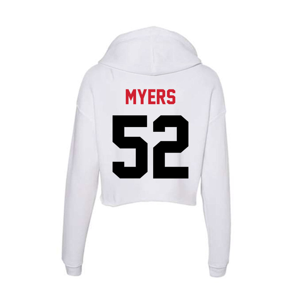 Arkansas State - NCAA Football : Mason Myers - Women's Crop Fleece Hoodie-1