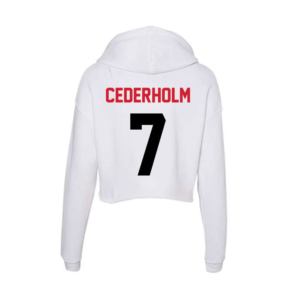 Arkansas State - NCAA Women's Soccer : Tindra Cederholm - Women's Crop Fleece Hoodie-1