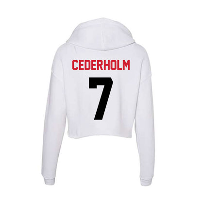 Arkansas State - NCAA Women's Soccer : Tindra Cederholm - Women's Crop Fleece Hoodie-1