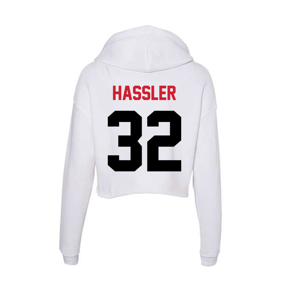 Arkansas State - NCAA Football : Ethan Hassler - Women's Crop Fleece Hoodie-1