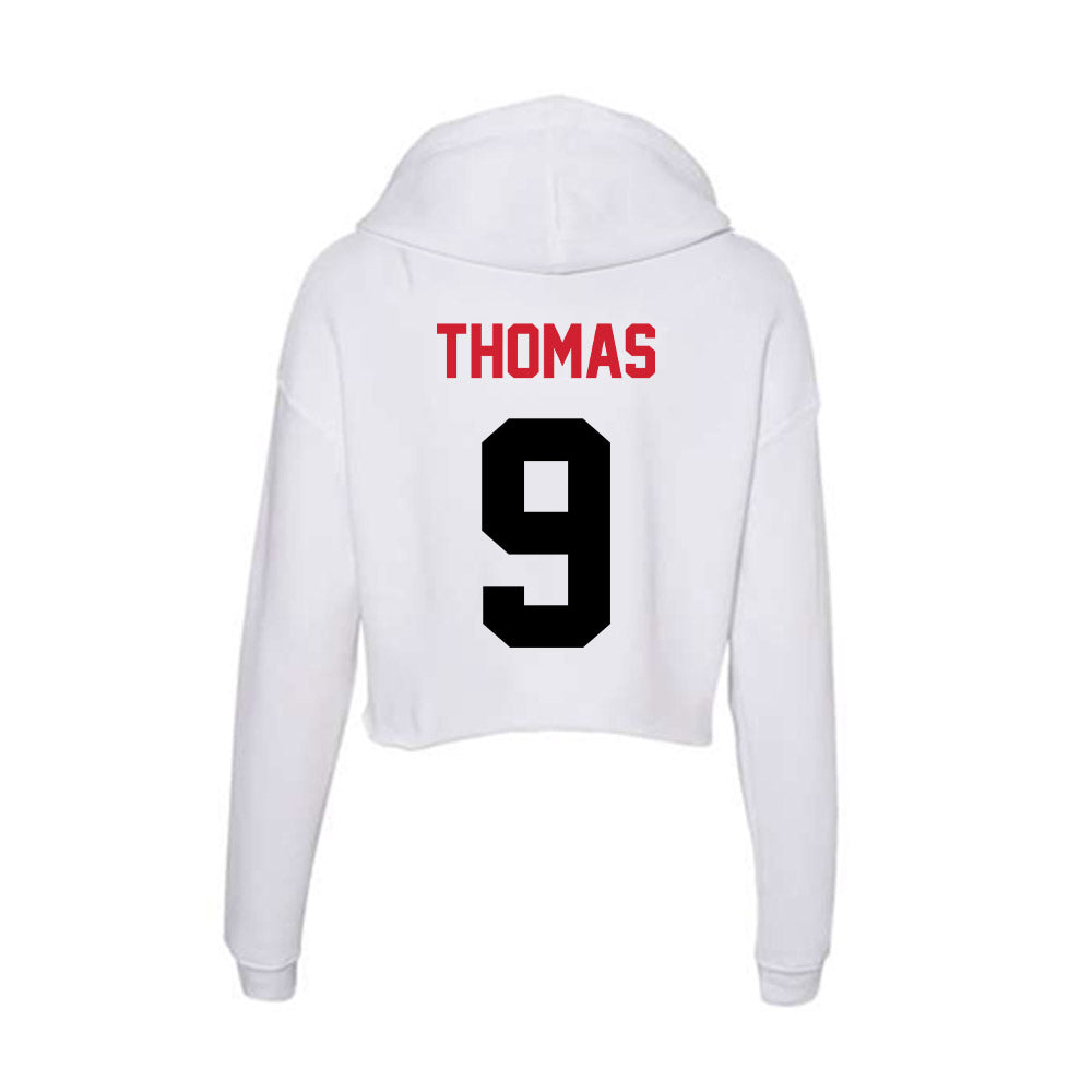 Arkansas State - NCAA Football : Trevian Thomas - Women's Crop Fleece Hoodie-1