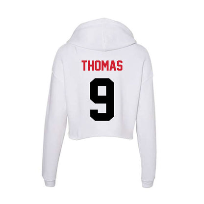 Arkansas State - NCAA Football : Trevian Thomas - Women's Crop Fleece Hoodie-1