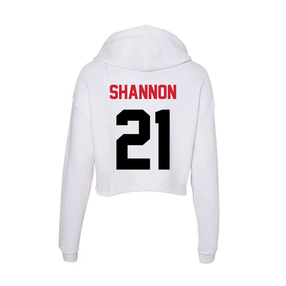 Arkansas State - NCAA Women's Basketball : Zyion Shannon - Women's Crop Fleece Hoodie-1
