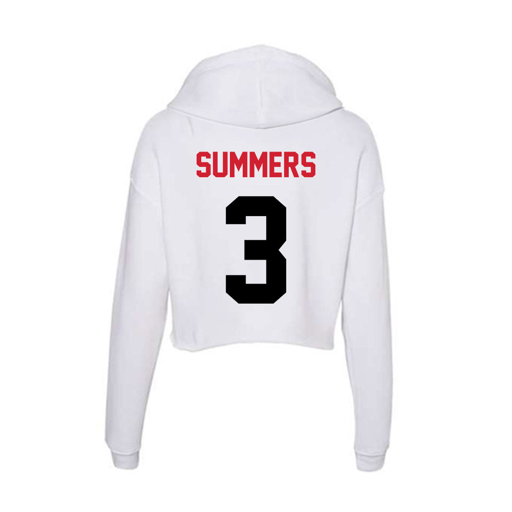 Arkansas State - NCAA Football : Hunter Summers - Women's Crop Fleece Hoodie-1