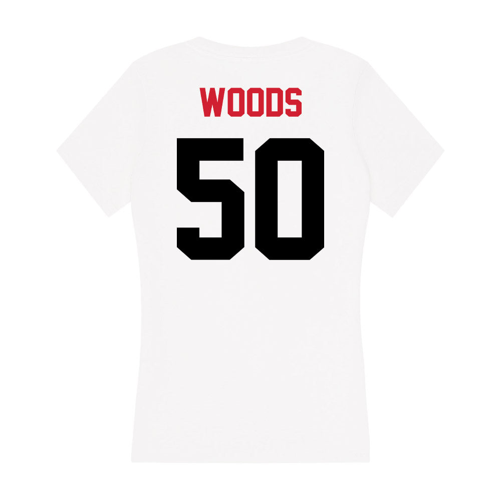 Arkansas State - NCAA Football : Austin Woods - Women's V-Neck T-Shirt-1