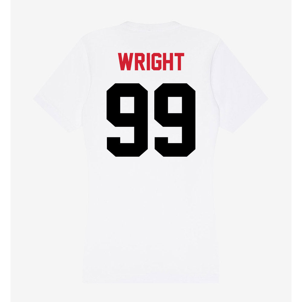 Arkansas State - NCAA Football : Quincy Wright - Women's V-Neck T-Shirt-1