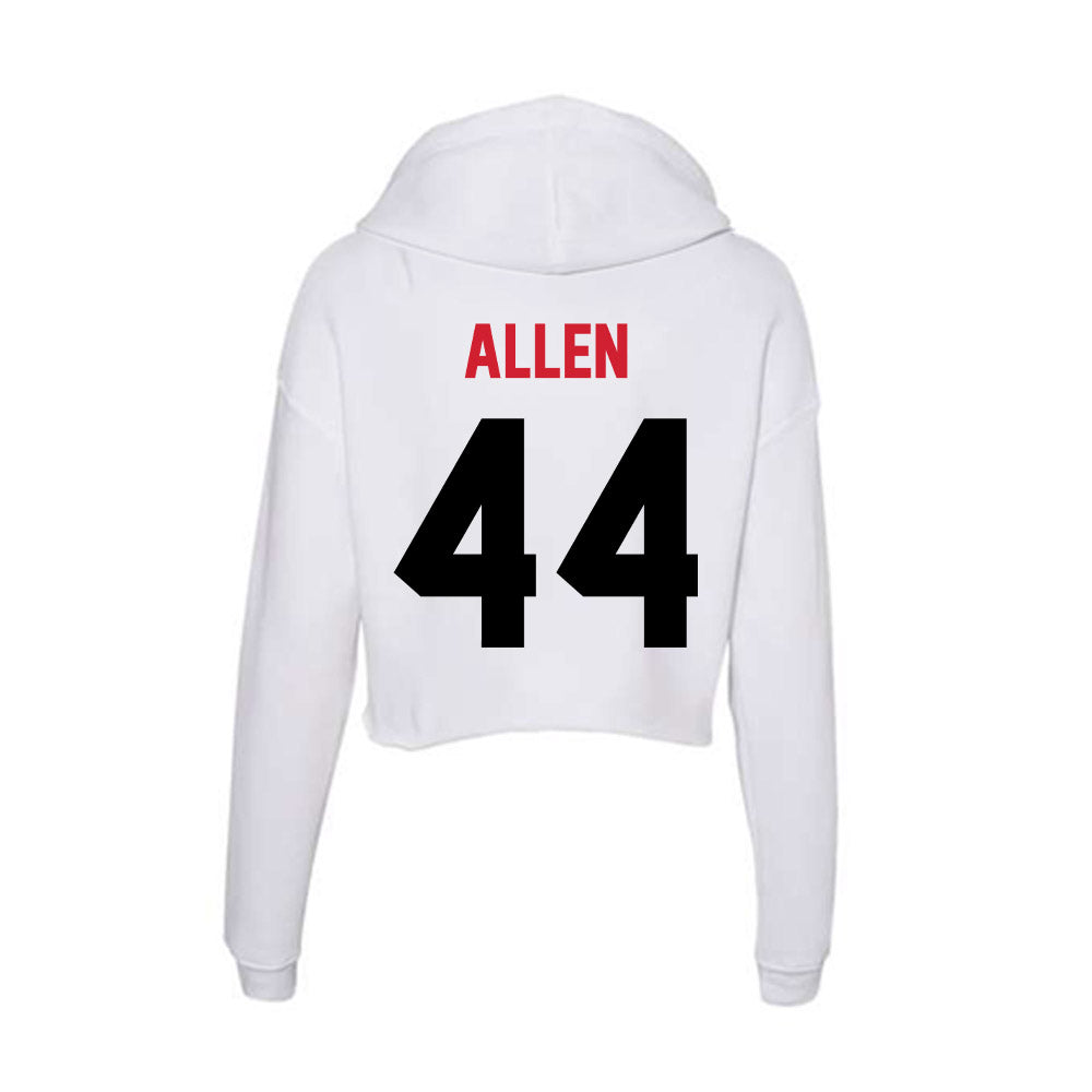 Arkansas State - NCAA Baseball : Andrew Allen - Women's Crop Fleece Hoodie-1