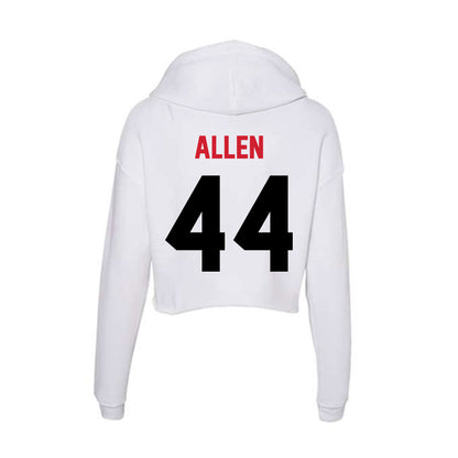 Arkansas State - NCAA Baseball : Andrew Allen - Women's Crop Fleece Hoodie-1