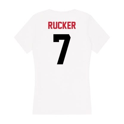 Arkansas State - NCAA Football : Corey Rucker - Women's V-Neck T-Shirt-1