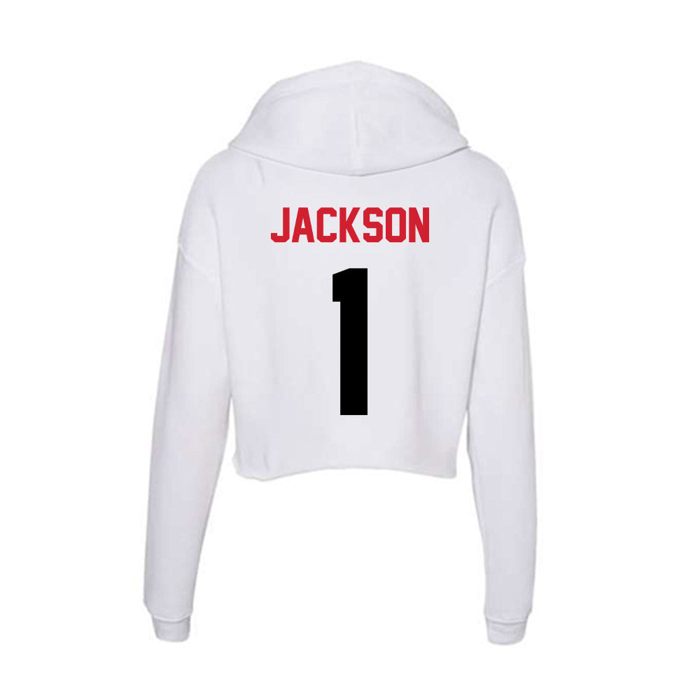 Arkansas State - NCAA Football : Braden Jackson - Women's Crop Fleece Hoodie-1