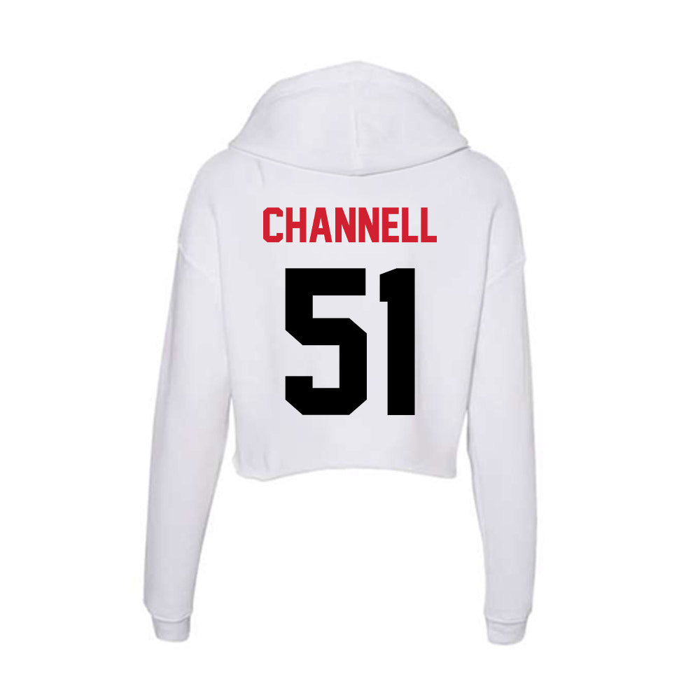 Arkansas State - NCAA Football : Cade Channell - Women's Crop Fleece Hoodie-1