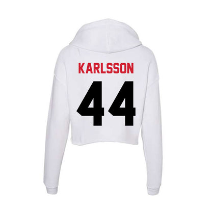 Arkansas State - NCAA Football : Ben Karlsson - Women's Crop Fleece Hoodie-1