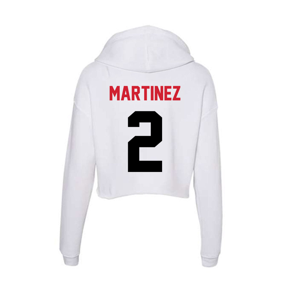 Arkansas State - NCAA Women's Volleyball : Sarah Martinez - Women's Crop Fleece Hoodie-1