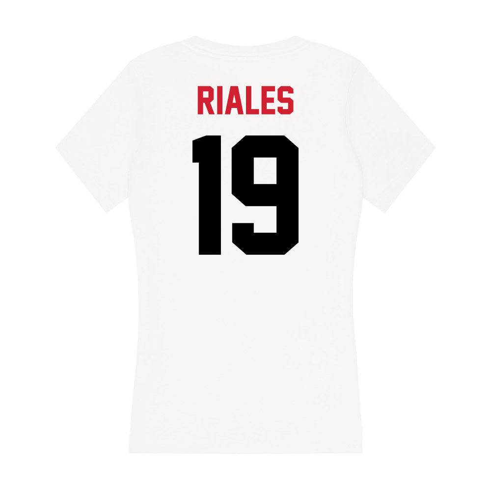 Arkansas State - NCAA Women's Soccer : Emma Riales - Women's V-Neck T-Shirt-1