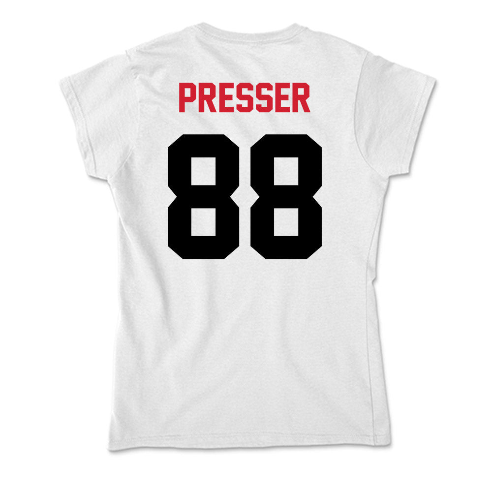 Arkansas State - NCAA Football : Calen Presser - Soft Style Women’s T-Shirt-1