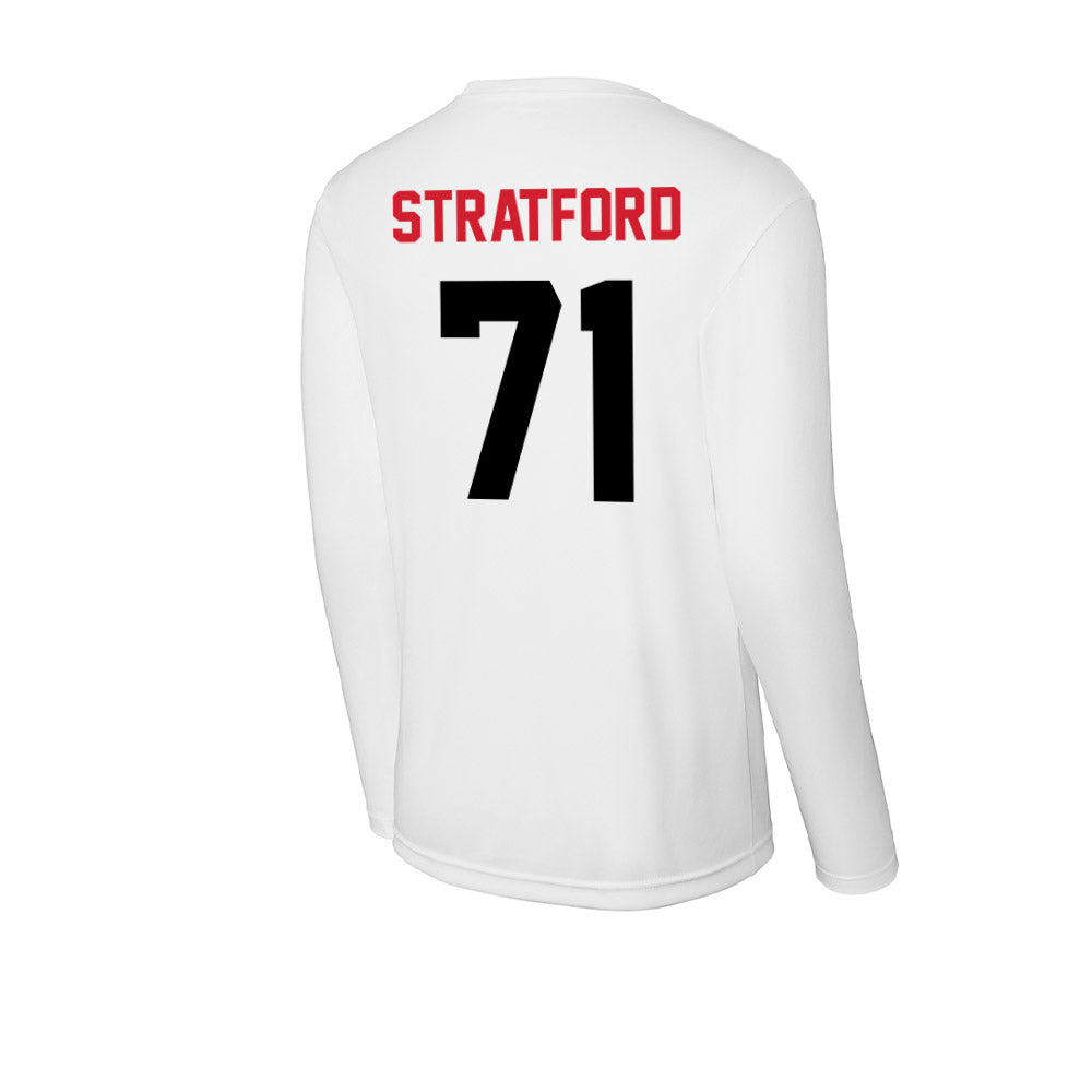 Arkansas State - NCAA Football : Chace Stratford - Activewear Long Sleeve T-Shirt-1