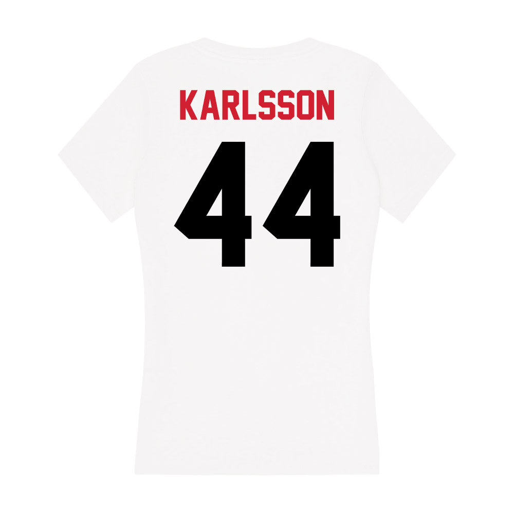 Arkansas State - NCAA Football : Ben Karlsson - Women's V-Neck T-Shirt-1