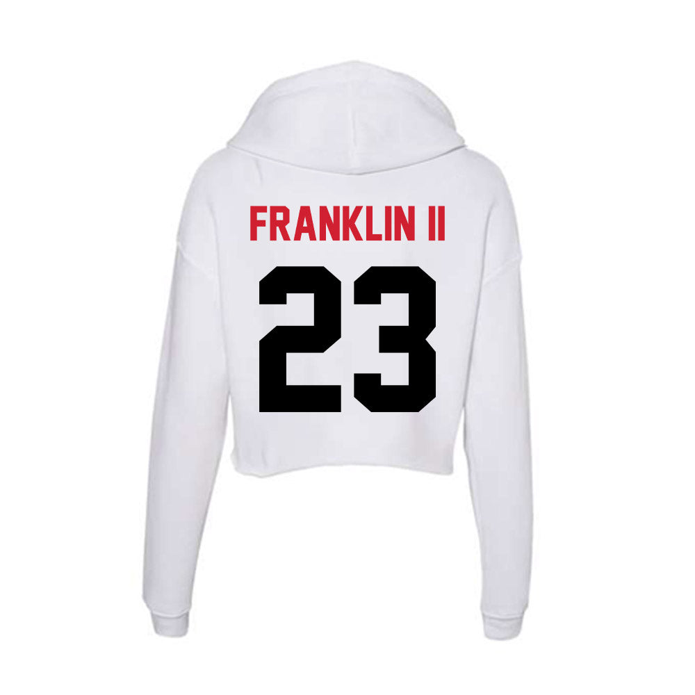 Arkansas State - NCAA Football : Cedric Franklin II - Women's Crop Fleece Hoodie-1