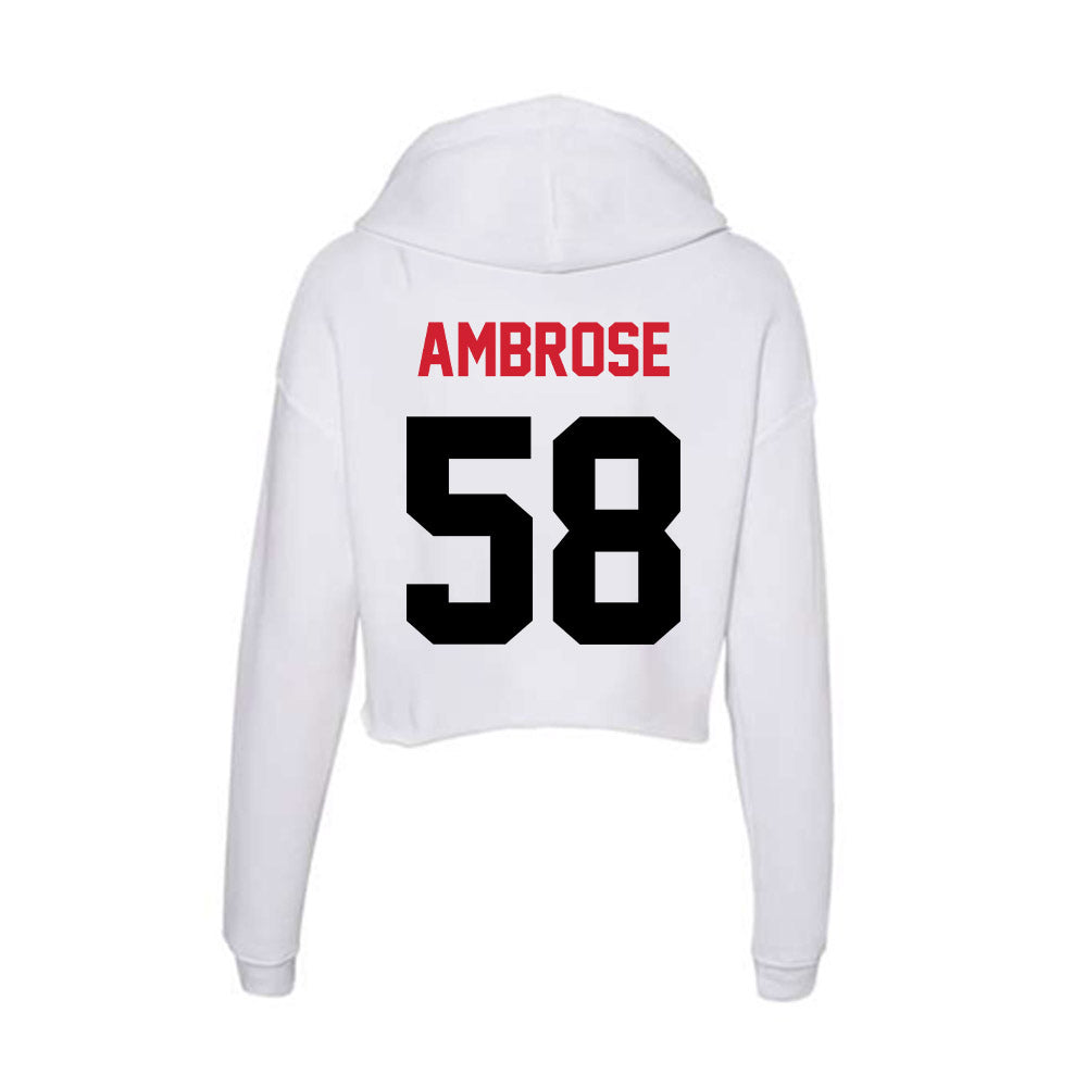 Arkansas State - NCAA Football : Cameron Ambrose - Women's Crop Fleece Hoodie-1