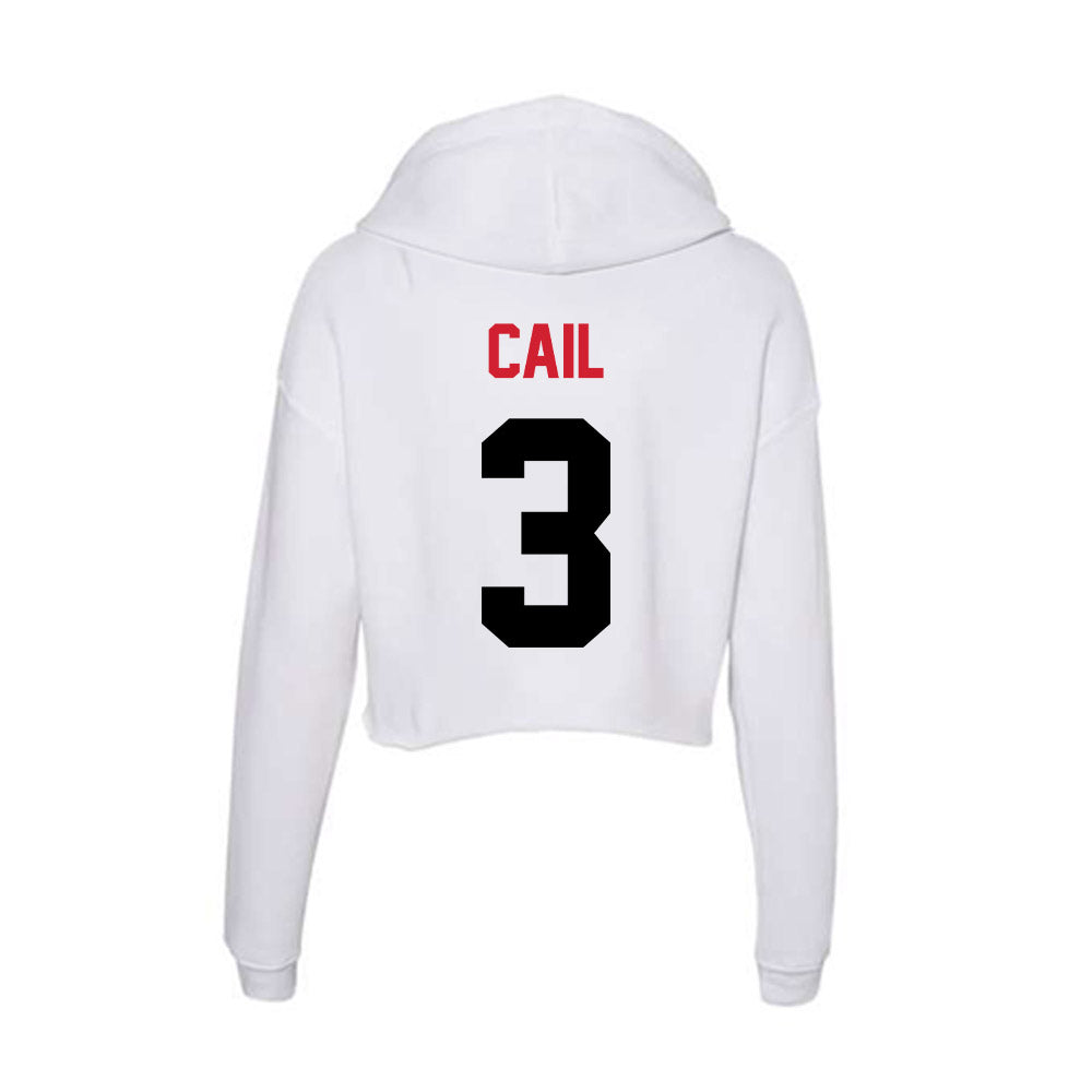 Arkansas State - NCAA Baseball : Daedrick Cail - Women's Crop Fleece Hoodie-1